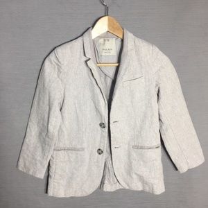 Zara boy’s linen blend cream blazer